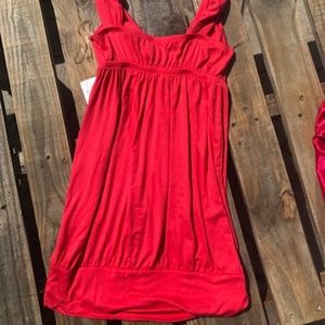Lush Hot Coral Mini Dress
